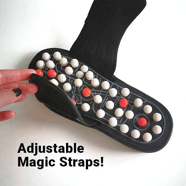 The Original FITZ | Reflexology Slippers Massage Slippers | Foot Massage | Unisex Sizing | Black