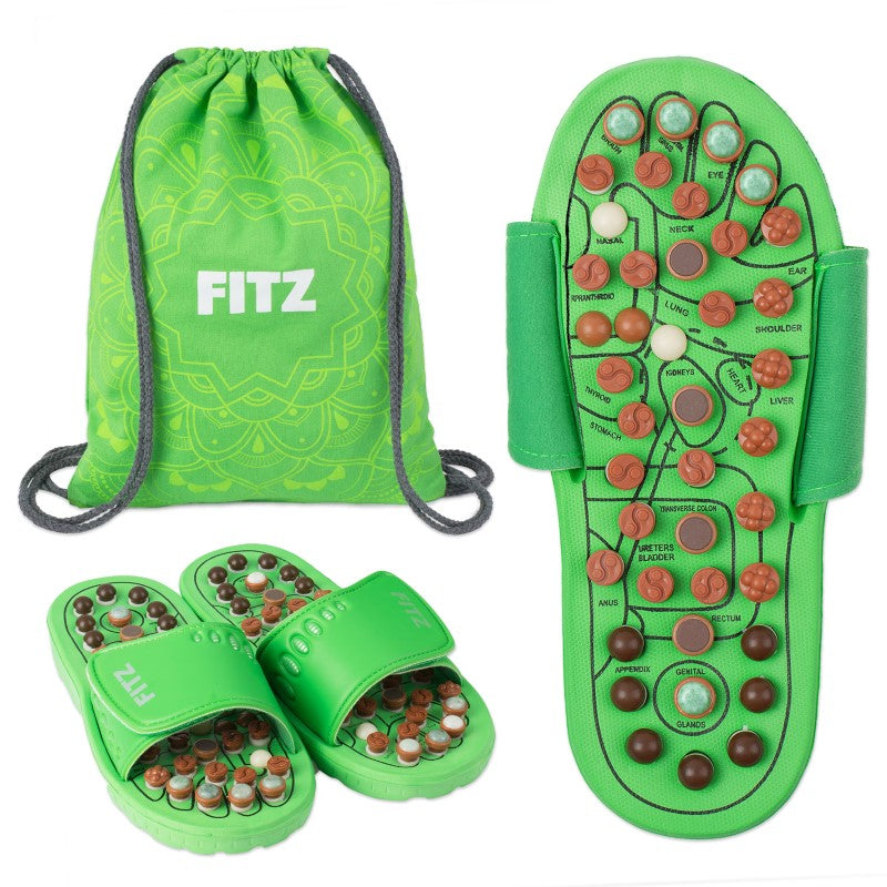 FITZ: Reflexology Slipper | The 10 minute foot massage a day that will take your pain away! | Unisex Sizing