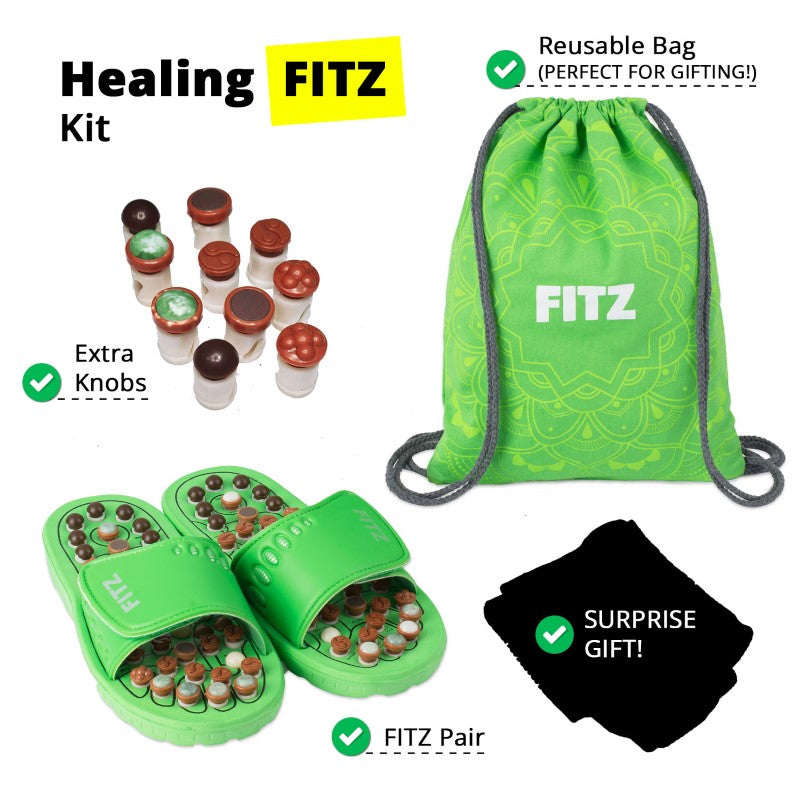 FITZ: Reflexology Slipper | The 10 minute foot massage a day that will take your pain away! | Unisex Sizing